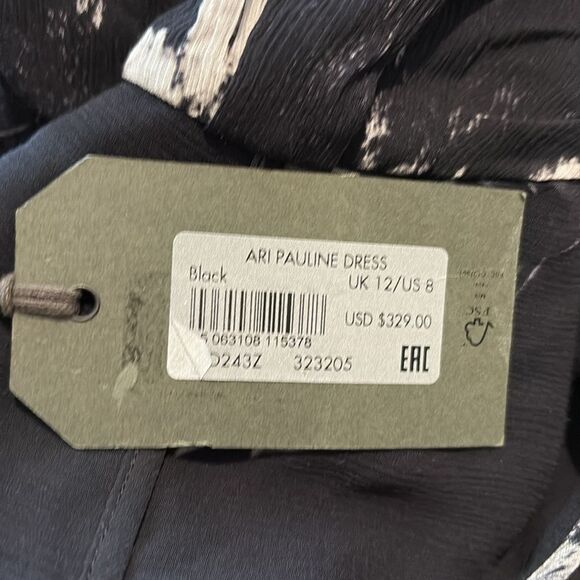 AllSaints Ari Pauline Floral Print Faux Wrap Dress - Picture 3 of 8